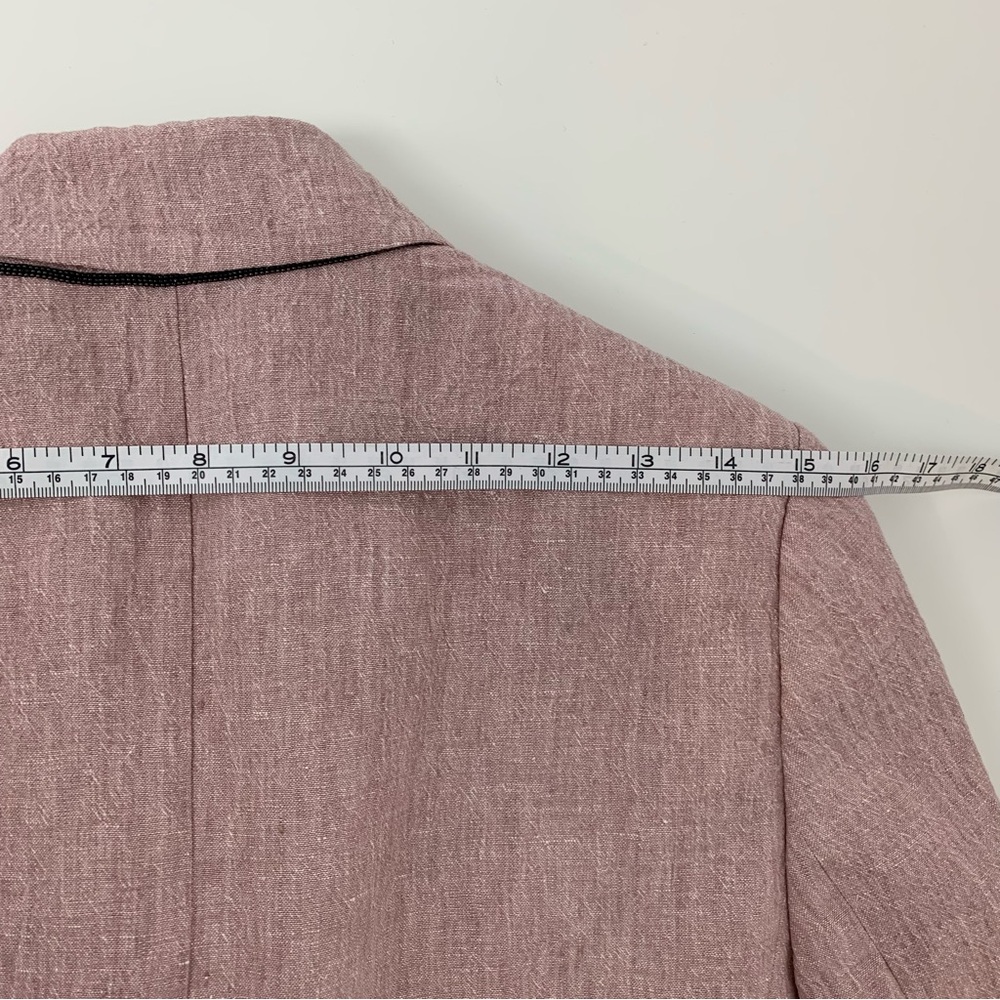 Brunello Cucinelli Linen Blazer Womens Pink Double Breasted Sz 40 Italy - Picture 13 of 16